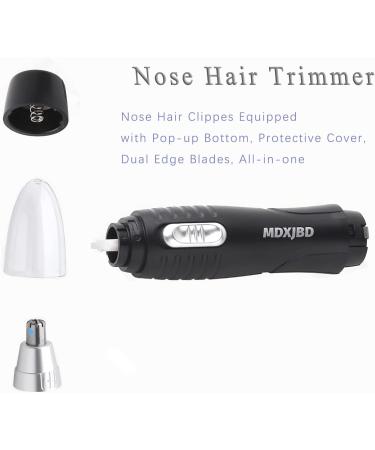 Painless Nose Hair Trimmer for Men & Women - Double-Edge Stainless Steel Blades - Easy Cleansing & Waterproof - Black - Buy Online on GoSupps.com
