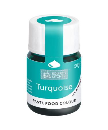 Squires Kitchen Turquoise Food Colouring Paste Concentrated Food Colour for Use with Sugarpaste Icing Fondant Modelling Pastes Buttercream Royal Icing Cake Mixes and More - 20g - Buy Online on GoSupps.com