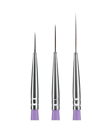 Beaute Galleria 3 Pieces Nail Art Long Striper Brush Set (12mm  16mm  22mm) for Thin Long Fine Line  Detailer  Striping  Color Block  One Stroke - Buy Online on GoSupps.com