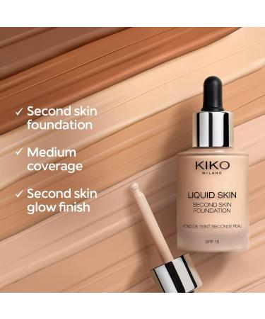 KIKO Milano Liquid Skin Second Skin Foundation 10 | Fluid Foundation Second Skin Effect - Buy Online on GoSupps.com
