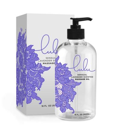 Lulu Lavender Massage Oil with Jojoba Oil for Massaging 16 Ounce.