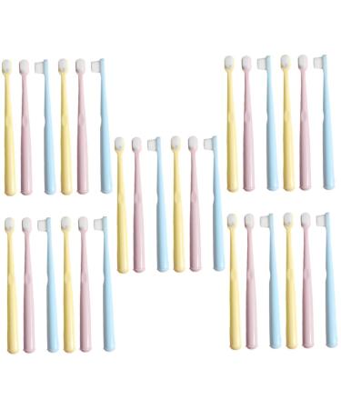 FRCOLOR 30 STK Children's toothbrush children toothbrush toothbrush beemysafe toddler toothbrush compact toothbrushes for adults portable teeth light manual toothbrush set pp 1 piece (1 Pack) Different colors x 5 pieces
