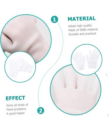 FRCOLOR 3 Pairs Moisturizing Gloves Cosmetics Fingerless Gloves Hydrating Gloves Mittens for Women Anti- Cracking Mitten Night Moisturizing Gloves Lotion Pink Sebs White Women's Hand Gel - Buy Online on GoSupps.com