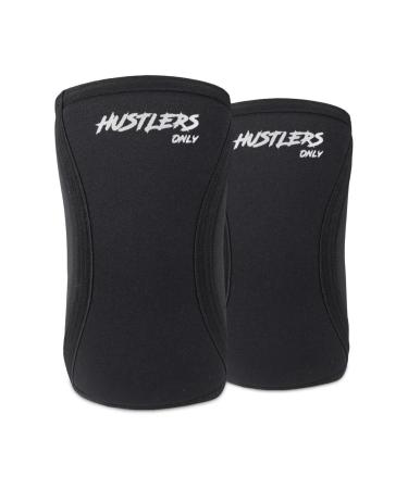 Hustlers Only Elbow Sleeves Weightlifting 5mm Neoprene Compression Elbow Support Sleeves for Gym Training Bench & Tendonitis Fitness and Workout. (Black L) L Black - Buy Online on GoSupps.com