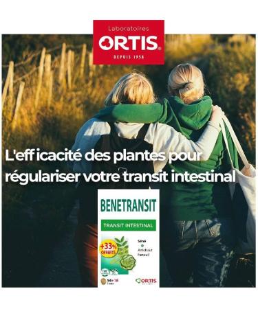 Ortis - Benetransit Promopack +33% Offered 72 Tablets - Food Supplement to Promote Intestinal Transit and Facilitate Digestion - Slow Transit - 100% Natural with Sene and Artichoke - Buy Online on GoSupps.com