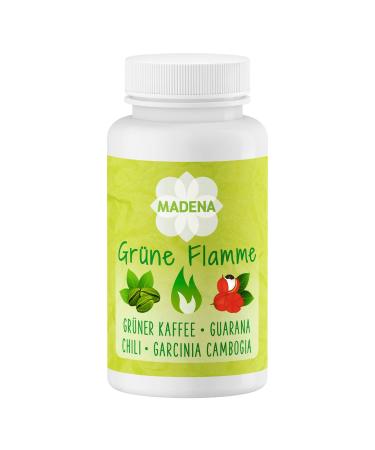 Madena Green Flame |High dose in pharmacy quality |Green coffee extract guarana konjak root Garcinia Cambogia + chili extract L-carnitine 100 kaps. - Buy Online on GoSupps.com