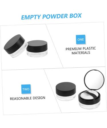 FOYTOKI 2pcs Elastic Mesh Loose Powder Box DIY Powder Case Travel Powder Case Makeup Powder Case Abs Black - Buy Online on GoSupps.com