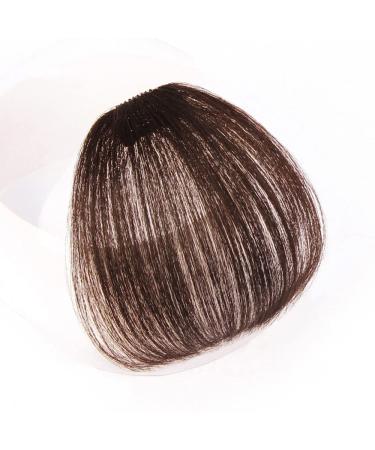 Bangs Bangs Hair Clip in Bangs Heat Resistant Thin Bangs Fringe Bangs Clip on Hairpiece One Piece in Fringe Natural Flat Air Bangs Hair Extensions for Women for Women Curved Bangs for Daily Wear (C A Dark brown