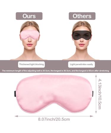Adjustable Pink Satin Sleep Mask for Women | Silk Eye Mask for Sleeping - Perfect for Relaxation & Adult Play - Buy Online on GoSupps.com