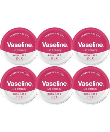 MM Vaseline Lip Therapy Rosy Lips - Moisturising Lip Balm with Rose Tint + Free Skincare Sample - Long-Lasting Hydration & Protection for Dry Lips - 20g Tin (6)