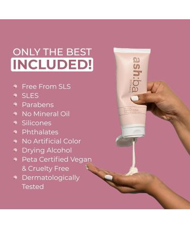 Ashba-Botanics-Nourishing Conditioner for dry & Frizzy Hair | Deep Conditioning & Hydration For Wavy & Curly Hair | With Shea Butter Argan & Green Tea | Natural - Silicone & Paraben Free - 200ml - Buy Online on GoSupps.com