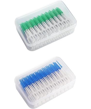 Interdental Brush Silicone Set (160 Brushes) - Teeny Green Toothpick Alternative for Effective Meal Residue Cleaning - Buy Online on GoSupps.com