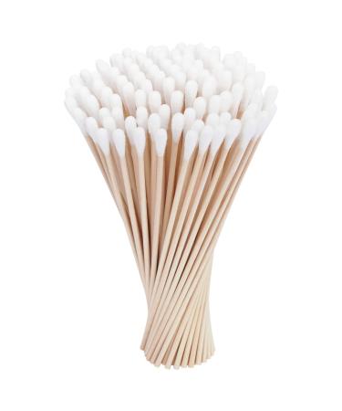 tifanso Cotton Swabs for Ears with Long Wooden Sticks 100 Count 6 Inches Cotton Tipped Swabs Wooden Cotton Swabs for Cleaning White01