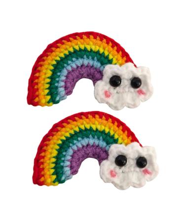 minkissy 1 Pair Rainbow Barrettes Cotton Rainbow Pendant Candy Color Hair Clip Hair Bang Clip Snap Side Clamp Little Girl Hair Clips Girl Hair Accessory Accessories Child Temperament Alloy