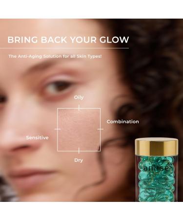 Aniise Grape Seed Oil Capsules Skin Care 30 Individual Capsules Serum for Face Improve Health Of Skin Fight Signs Of Aging Softening and Hydrating The Skin - Buy Online on GoSupps.com