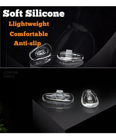 BEHLINE Soft Silicone Push-in Glasses Nose Pads - 5 Pairs | Anti-Slip Replacement Nose Piece for Eyeglasses and Sunglasses | Clear Slide-on Nose Guards (15mm Teardrop-Shape) - Buy Online on GoSupps.com