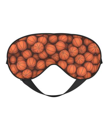 Basketball Orange Soft Sleep Eye Mask Female Breathable Eye Patch Perfect for Travel and Relaxation