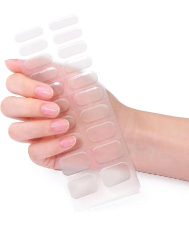 Semi Cured Gel Nail Polish Strips Gel Nail Stickers 22 Stickers Nail Wraps Soft Self-Adhesive Gel Nail Stickers Clear Gel Nail Strips - UV/LED Lamp Required - Buy Online on GoSupps.com