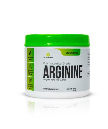 NutraForce Pharmaceutical Grade ARGININE L-Arginine Alpha-Keto Glutarate Powder - Promotes Protein Synthesis Dietary Supplement Unflavored 250g