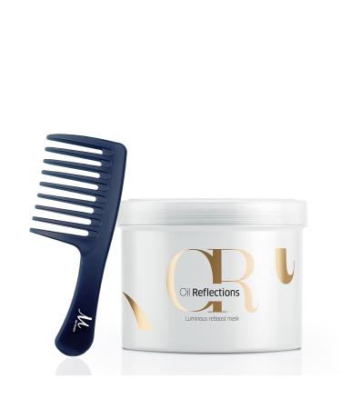 M Hair Designs Detangling Comb for Oil Reflections Reboost Mask 16.91 Ounce (Bundle 2 items) Mask 16.91oz