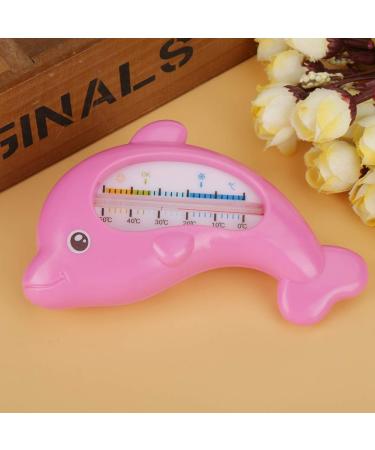 Cute Dolphin Bath Thermometer for Baby - Water Safety Measurement & Indoor Temperature (Rose Red Dolphin - Buy Online on GoSupps.com