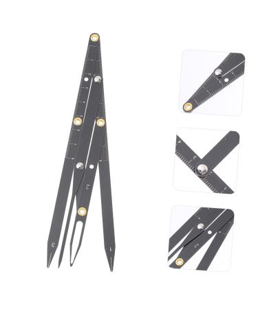 Didiseaon Eyebrow Scale Brow Mapping Ruler Adjustable Eyebrow Ruler Balance Measuring Ruler Second Generation 16X4.5X0.6CM Black - Buy Online on GoSupps.com