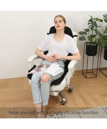 Vibration Back Massager Cushion with 10 Vibrating Nodes - Stress Relief for Home and Office (Light Black) - Buy Online on GoSupps.com