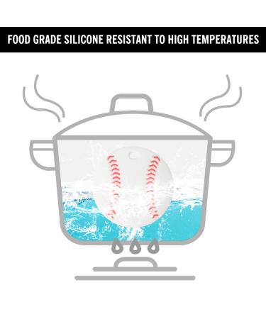 Baby Sport Teething Toy | BPA Free Silicone Teether for Pain Relief | Freezer Safe Teething Egg - Baseball Design - Buy Online on GoSupps.com