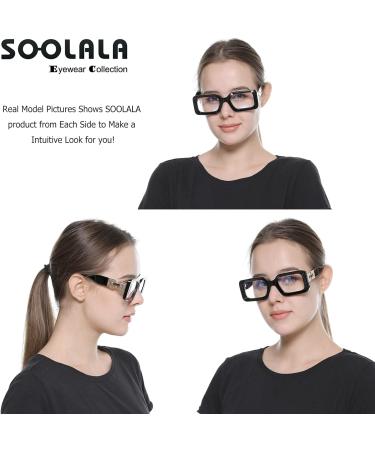 SOOLALA The Reading Glasses Company Blue Light Blocking Womens Reading Glasses Black 0.0 x - Buy Online on GoSupps.com