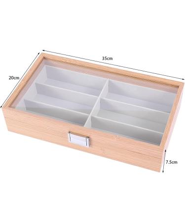 Wooden Glasses Holder Stand 6/8 Grid Velvet Organizer | Sunglasses Display Case with Cover | Decorative Gift for Eyewear - Buy Online on GoSupps.com
