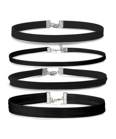 Oralgos trendy black choker collection 4 unique designs necklace necklace jewelry exquisite necklace for fashionable women flanel