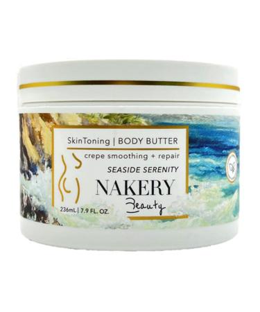 Nakery SkinToning Body Butter | Crepe Smoothing + Repair | Infused with Niacinamide Caffeine Tri-Hyaluronic Acid (Seaside Serenity)