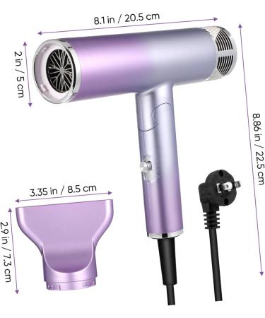 CANIGHT Travel Blow Dryer Travel Hair Bonnet Dryer Mini Hair Dryer for Travel Brushless Motor Abs - Buy Online on GoSupps.com