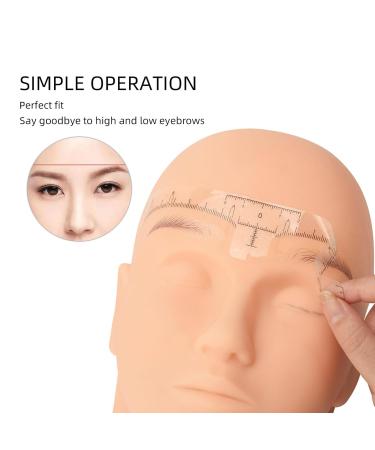 100pcs Disposable Brow Ruler - Transparent Microblading Stickers for Perfect Symmetrical Eyebrows | International Shipping - Buy Online on GoSupps.com