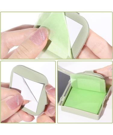 CPJJ 200 Oil Absorbing Sheets for Face Blotting Paper for Oily Skin oil blotting sheets for face face blotting paper Natural Blotting Paper Made from Green Tea Extracts+Compact Mirror+Powder Puff - Buy Online on GoSupps.com