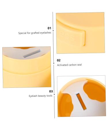 Balacoo Eyelash Glue Jar - Portable Lash Extension Tool Sealed Hard Plastic Makeup Container - 8.5x7cm - Perfect for Eyelash Extensions - Buy Online on GoSupps.com
