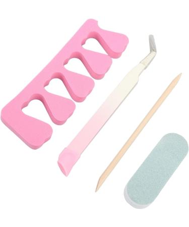 Stainless Steel Manicure Tools Set for Dead Skin Removal with Tweezers Toe Separator Wood Stick Sand Bar Professional Nail Care Kit - Buy Online on GoSupps.com