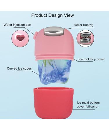 Ice Cube Roller for Face Metal Roller Ice Face Roller Reusable for Facial (Pink) - Buy Online on GoSupps.com