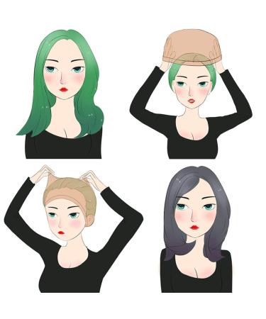 ANNELBEL 4PCS Black Mesh Wig Cap Net Securely Hold Long or Short Hair in Place - Buy Online on GoSupps.com