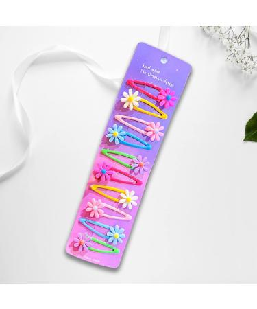 Cute 40 Pcs Hair Clips for Girls - Multi Coloured Metal Snap Hair Accessories with Different Designs - Flower Clips for Baby Girls - 2 Inches Long - Buy Online on GoSupps.com