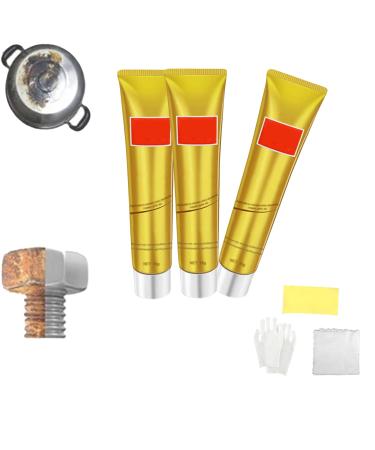 Raturv Metal Polish Cream Stainless Steel Scratch Remover Metal Cleaner Chrome Polish New Metal Rust Remover Chrome Rust Remover Stainless Polish Cream (3pcs)