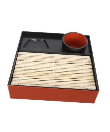 Zerodeko 1 Set Japanese Cold Noodle Plate Wood Pallets Cheese Platter Board Restaurant Cold Noodle Dish Zaru