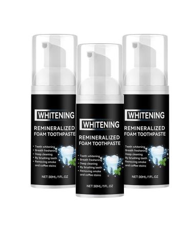 Mousse Nettoyante claircissante for Les Dents claircit L'apparence Des Dents Rend Les Dents Propres et Brillantes Application Facile Utilisation Quotidienne Nettoyage en Douceur(3pcs)
