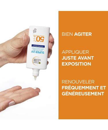 Garnier Ambre Solaire Super UV Face Fluid Skin Protector with Hyaluronic Acid SPF 50+ Anti-Stain Anti-Pollution - Buy Online on GoSupps.com