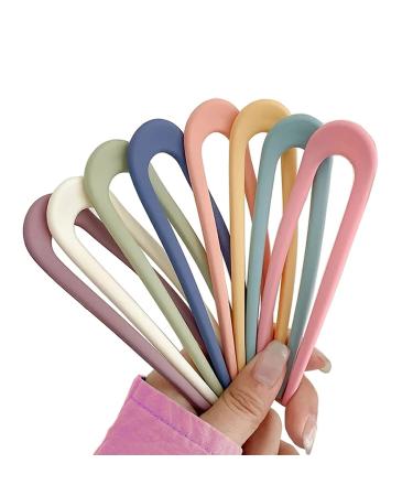 8 Pack French Style U Shaped Hair Pins for Women and Girls - Hairstyle Accessories - Buy Online on GoSupps.com