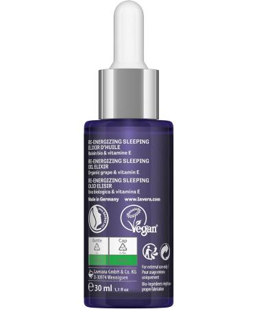 Laverana Co KG lavera ReEnergizing Sleeping Oil Elixir natural cell renewal revitalizes skin moisturizing vegan natural cosmetics 30 ml - Buy Online on GoSupps.com