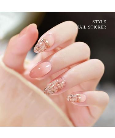 JMEOWIO Gel Nail Stickers French Tip White Light Orange Semi Cured Gel Nail Strips Wraps UV/LED Nail Supplies Nail Art Design Decoration Accessories - Buy Online on GoSupps.com