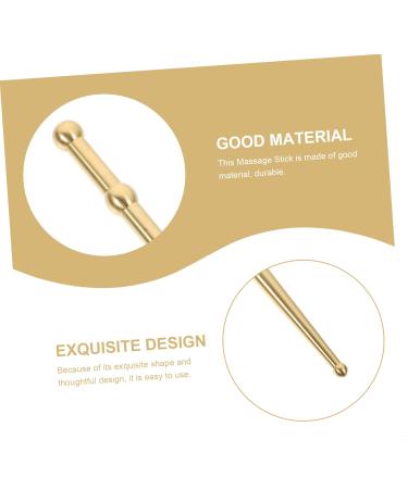 Healeved Muscle Pulling Rod - Manual Acupressure Pen & Back Massager - Travel Size 2pcs Brass Golden Massage Tools - Buy Online on GoSupps.com