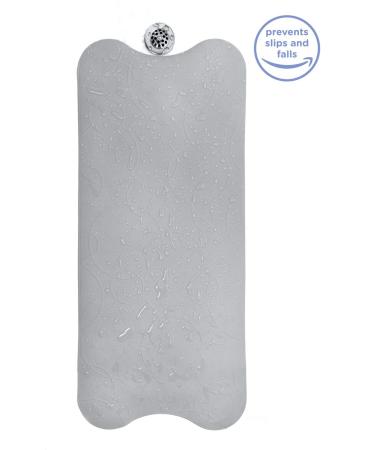 Ubbi Non-Slip Baby Bath Mat with Powerful Suction Cups - Gray | Bath Tub Time Essentials - Buy Online on GoSupps.com