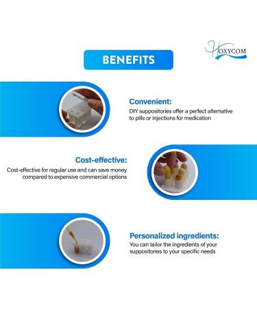 Hoxycom Suppository Molds - 2ML Capacity | Ensure Accurate Dosage - Buy Online on GoSupps.com